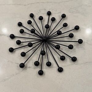 Black Starburst Wall Decor